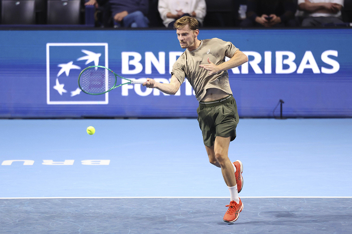 David Goffin playing at the European Open in Brussels