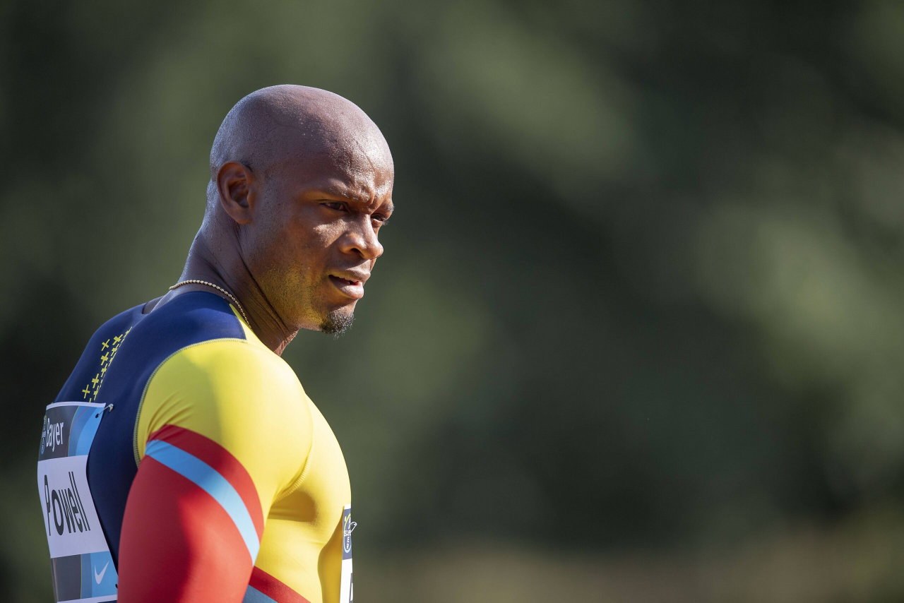 Asafa Powell in his racing days for Jamaica