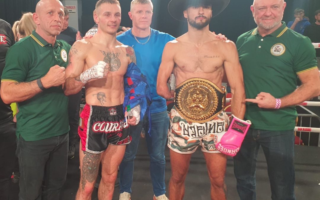 Jake Peacock in action against Erik Hehir in Cork, Ireland.