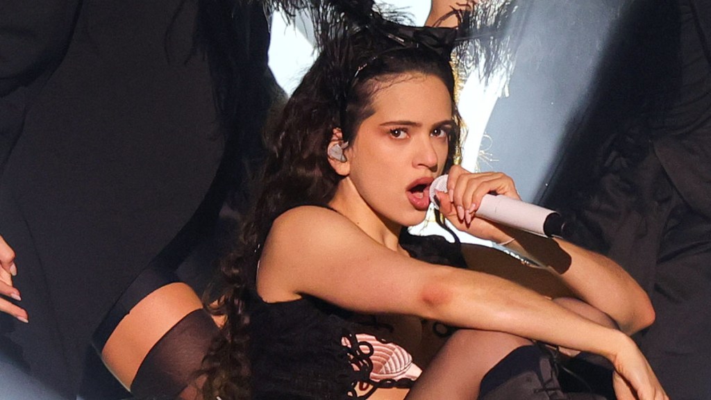 Rosalia performing live on her LUX tour in 2026