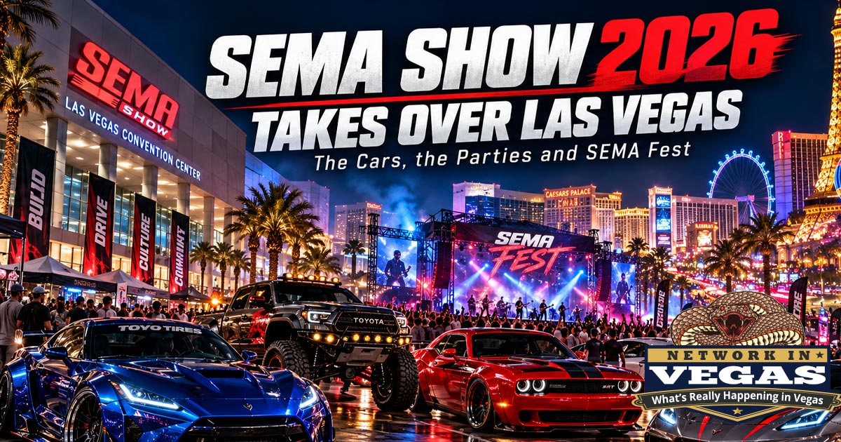 SEMA Fest closes SEMA Week in Las Vegas with live music, drifting and hypercars. (Photo: Network in Vegas)