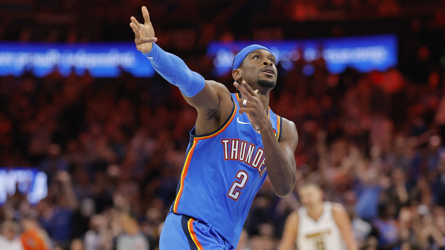 Shai Gilgeous-Alexander of the Oklahoma City Thunder against the Denver Nuggets on Oct. 22, 2026
