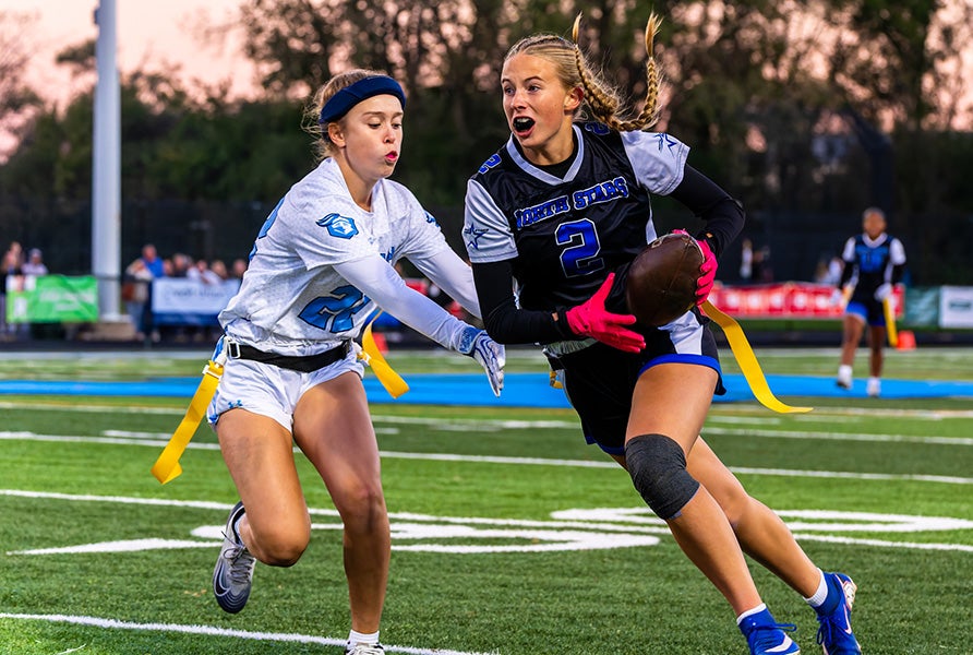 St. Charles North in action against Prospect during the IHSA state final at Willowbrook High School.
