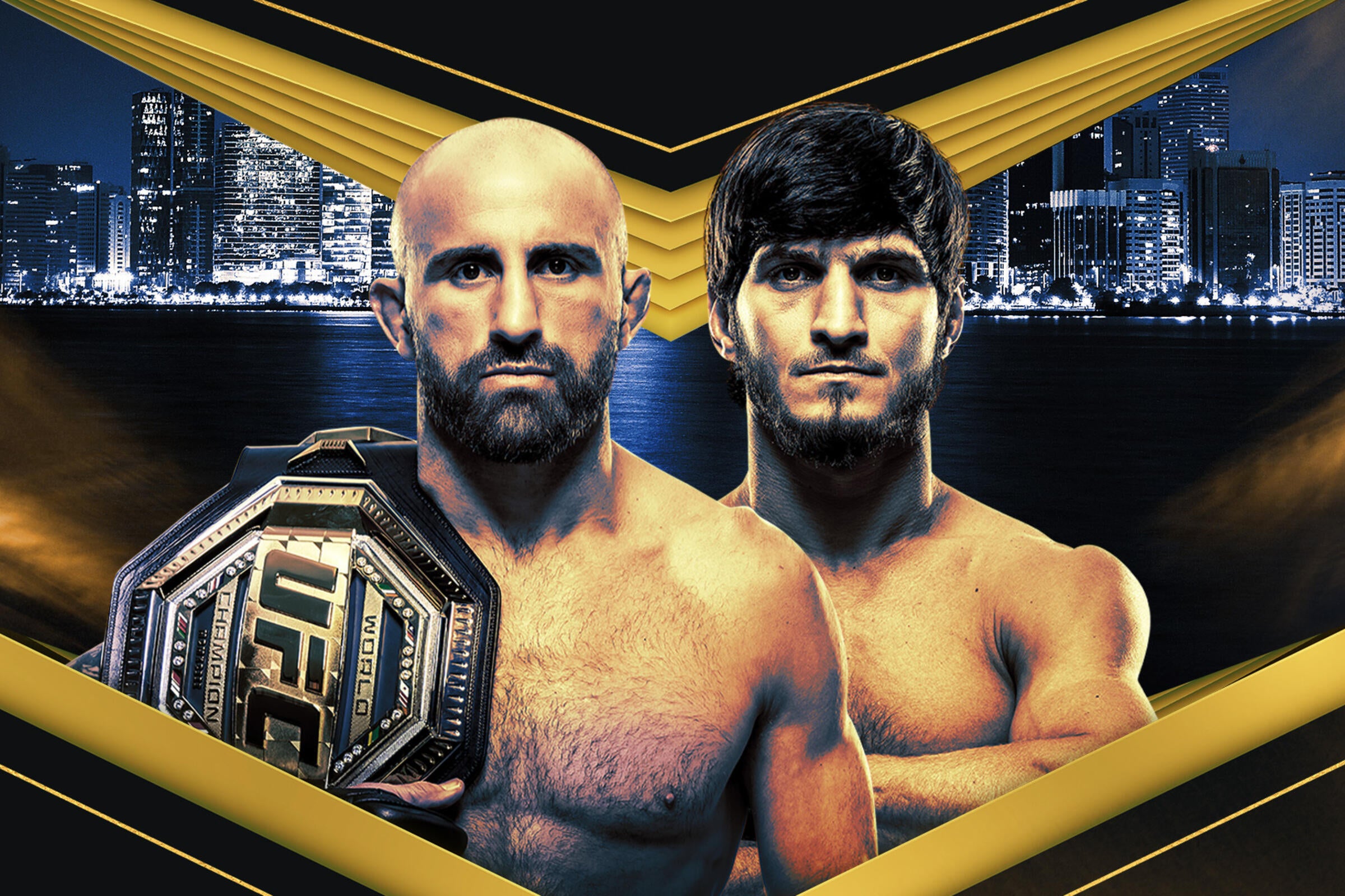 Official UFC 333 event art: Alexander Volkanovski vs. Movsar Evloev.