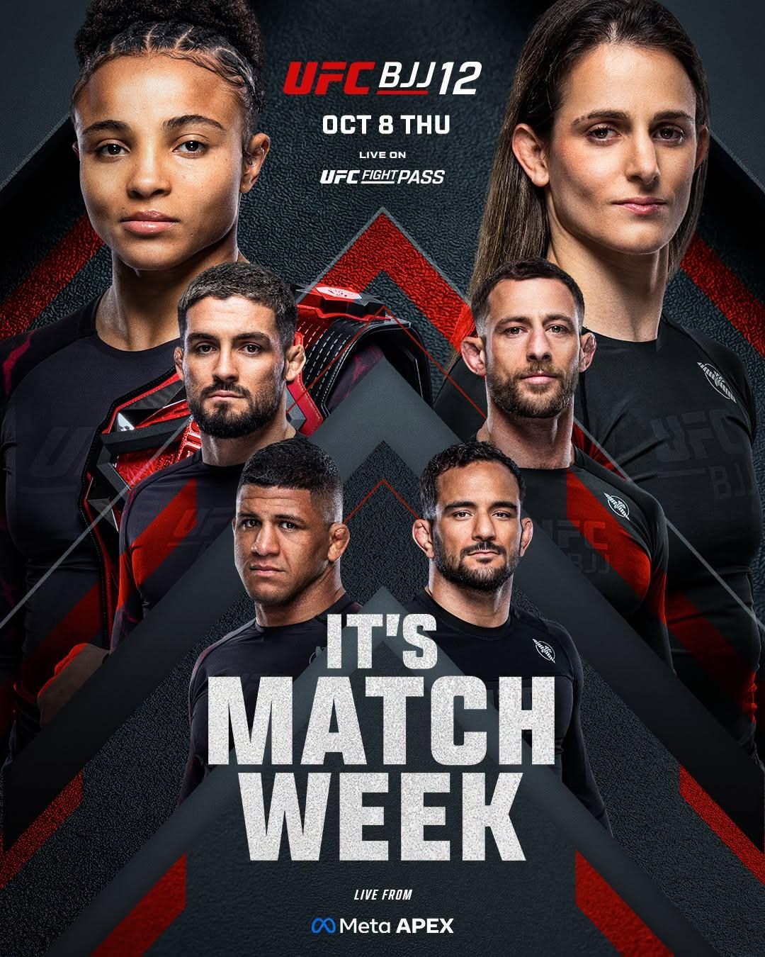 UFC BJJ 12 took place at the Meta Apex in Las Vegas on October 8, 2026.