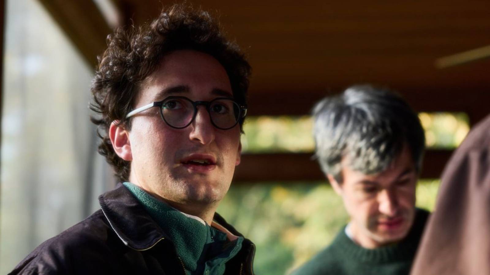 Directors Lance Oppenheim and Nathan Fielder behind the scenes of You Can See Everything